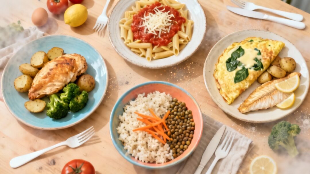 Refeições Completas com 3 Ingredientes