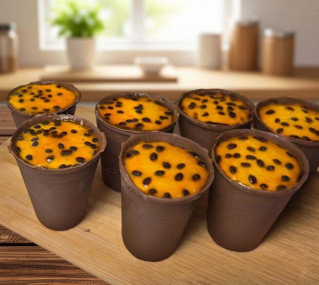 Copo de Chocolate de Maracujá