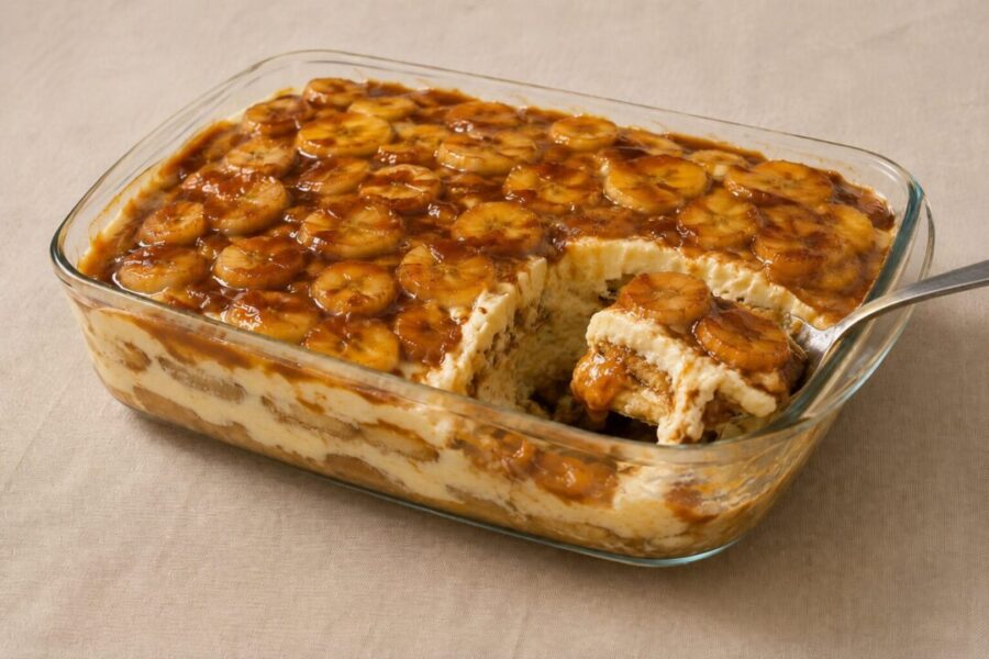 Pavê de Banana Caramelizada